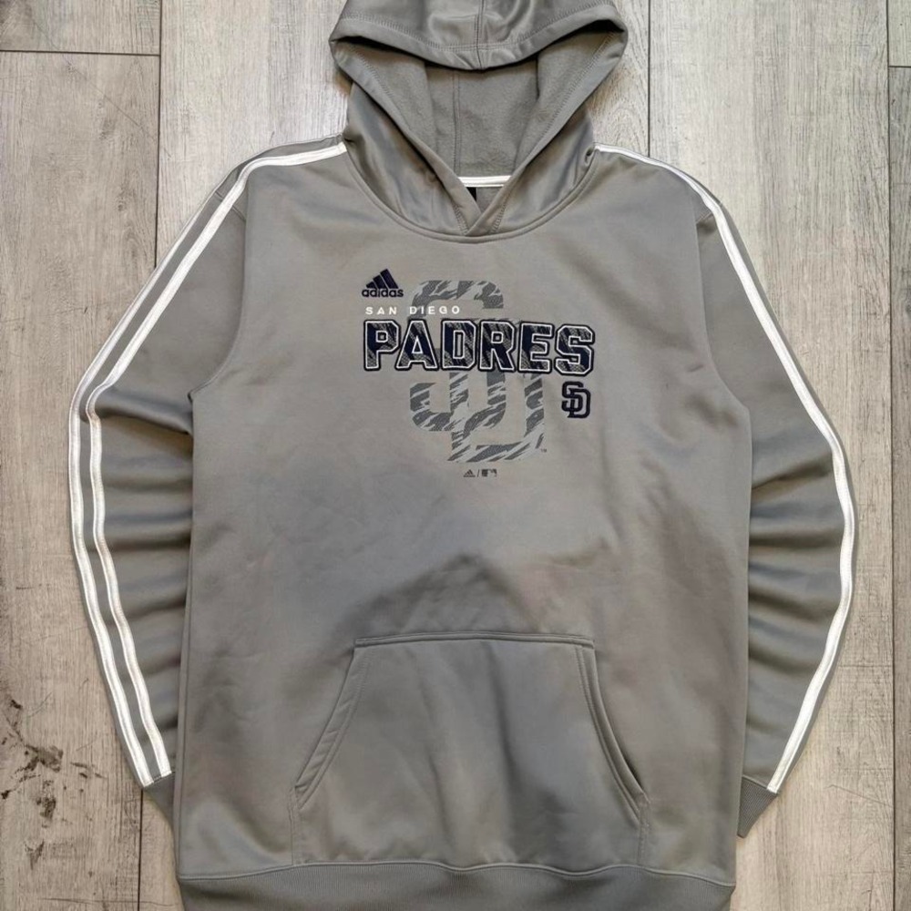 Grey Adidas San Diego Padres hoodie MEN SIZE XL‎